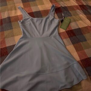 Elegant Blue Sleeveless Dress